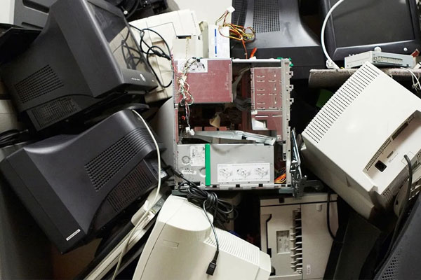 pile of e-waste