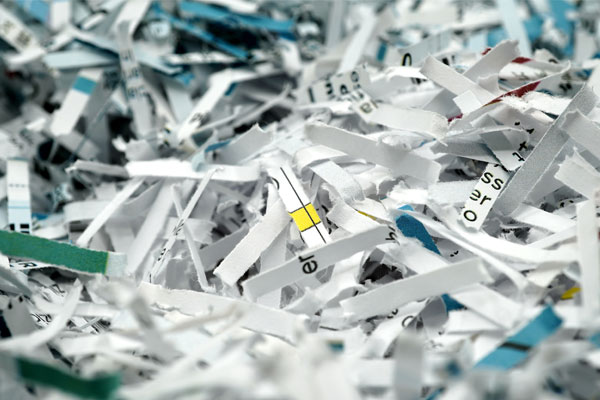 shredded documents